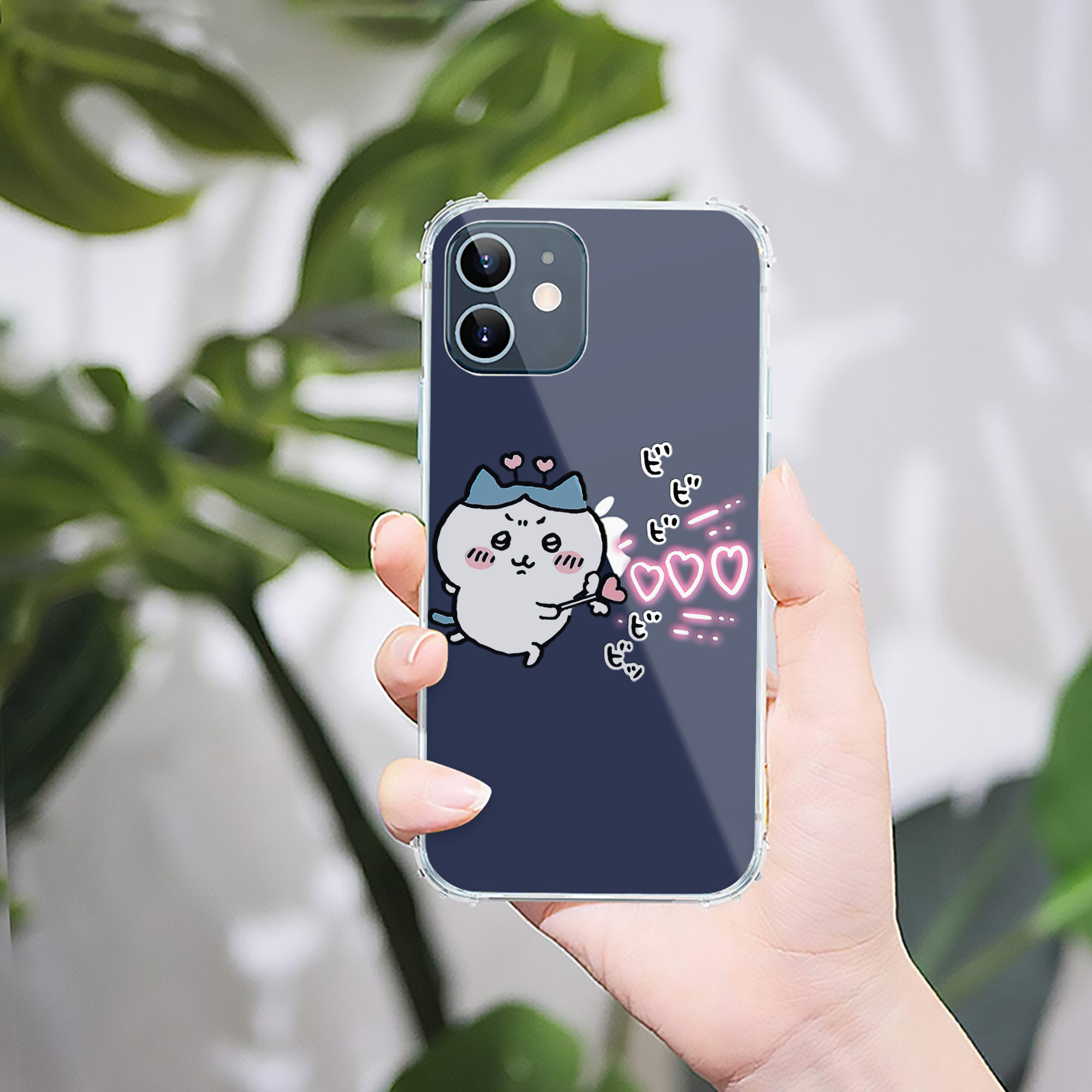 （画像用） ちいかわ ハチワレ Chii-kawa hachiware 【iPhone 12シリーズ対応】透明スマホケース（クリアソフトケース）